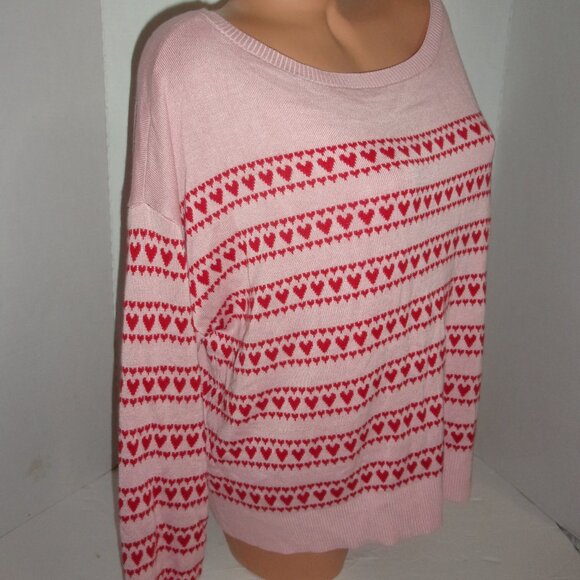 PINK Victoria's Secret Red Hearts Pull over Sweater - Picture 2 of 3